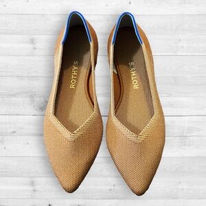Rothy's The Point in Fawn Ballet Flat Amber Rust